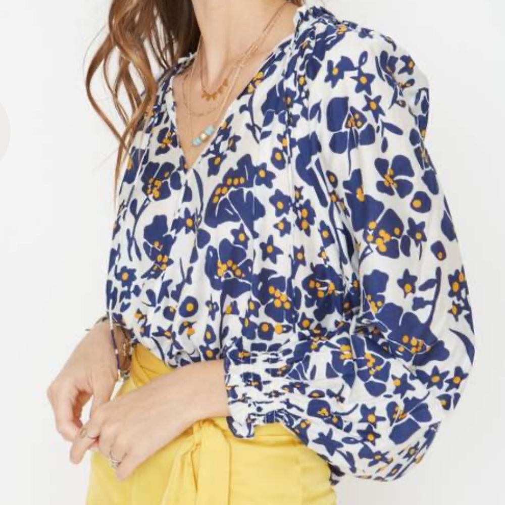 Caballero Designs Miki Top Navy Block